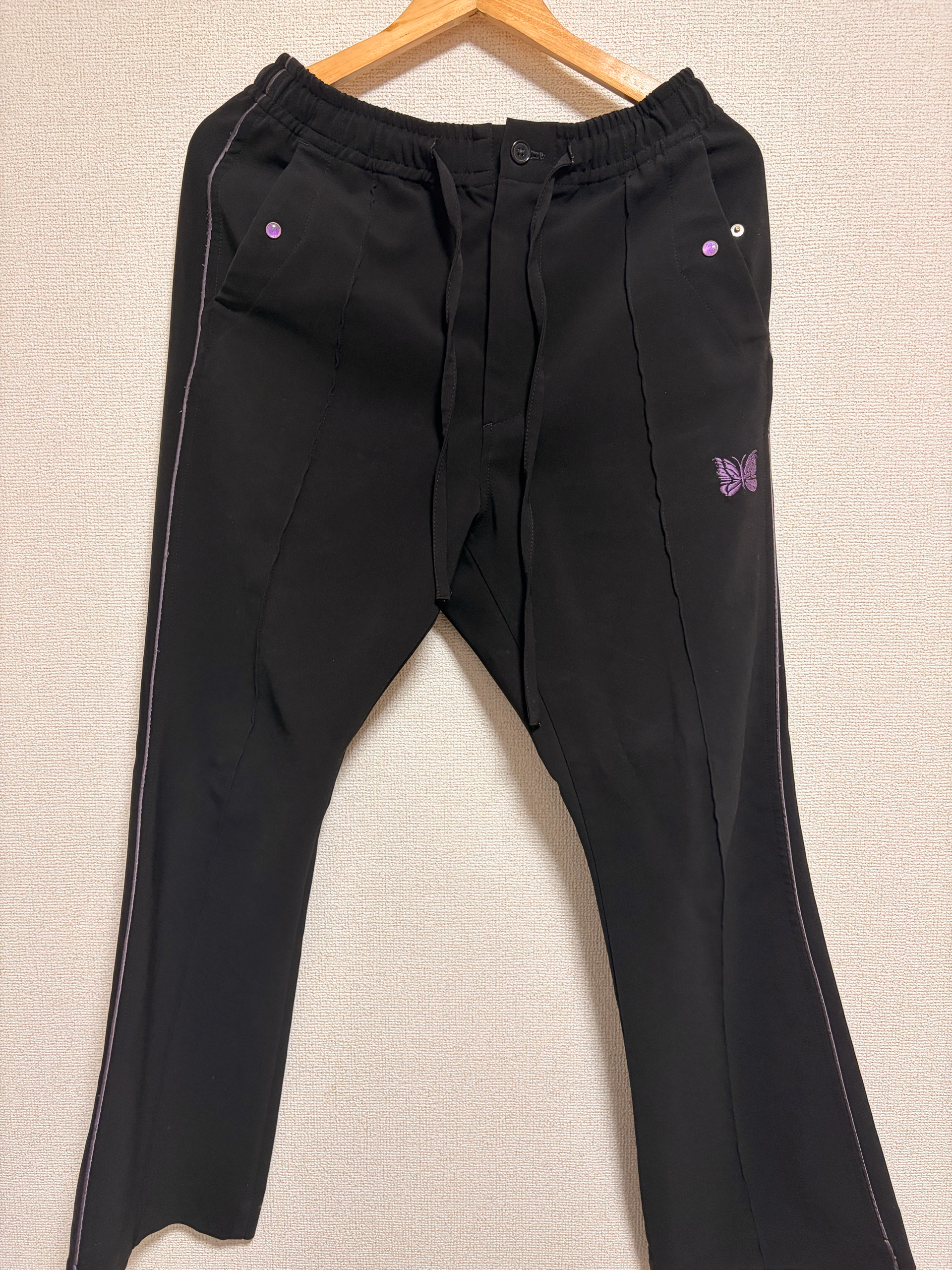 NEEDLES Piping Cowboy Pants Double Cloth "Black"
