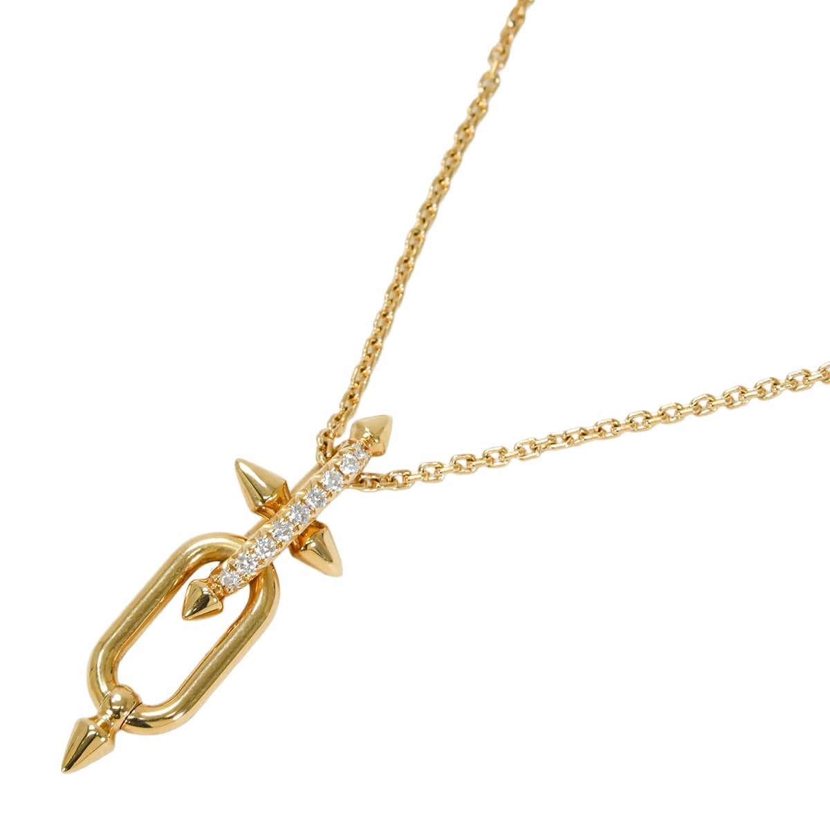 TIFFANY&Co. ティファニー ネックレス タイタン by ファレル・ウィリアムス ゴールド K18/ダイヤモンド 73471109 新品同様【中古】