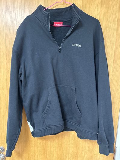 Supreme クロス ハーフジップ スウェットシャツ “ブラック”