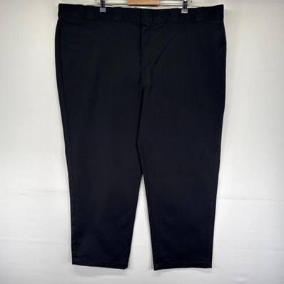 古着 ディッキーズ Dickies パンツ ワークパンツ 大きいサイズ 874 ワンポイント ジッパーフライ チノパン W50 L30 ブラック系 メンズ