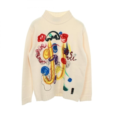 フェンディ FENDI ニット 衣料品 トップス ウール メンズ ホワイト系 【中古】