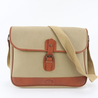 ■美品 バーバリー ショルダーバッグ レザー×キャンバス
