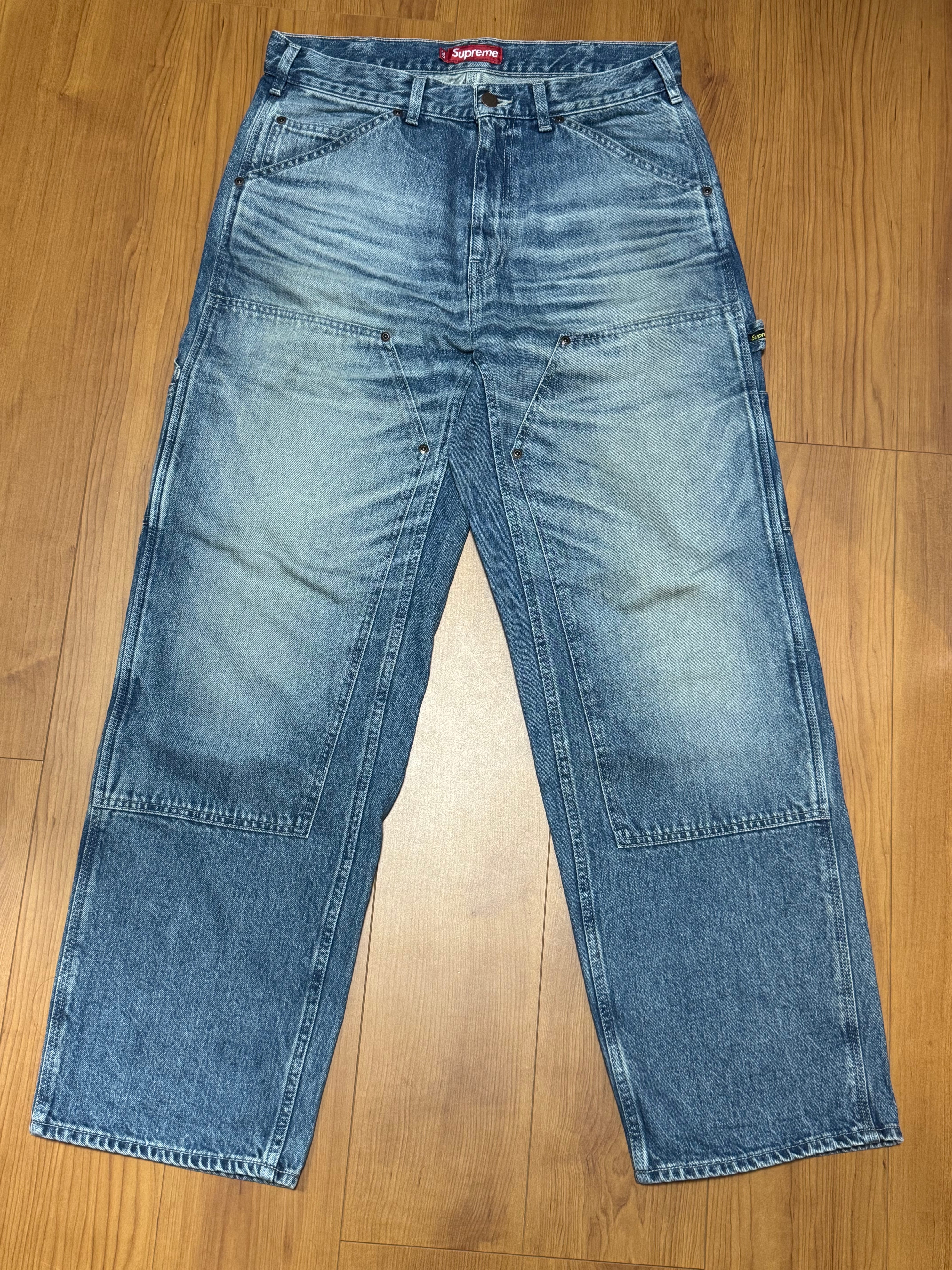 Supreme Worn Double Knee Denim Painter Jean "Washed Indigo"
