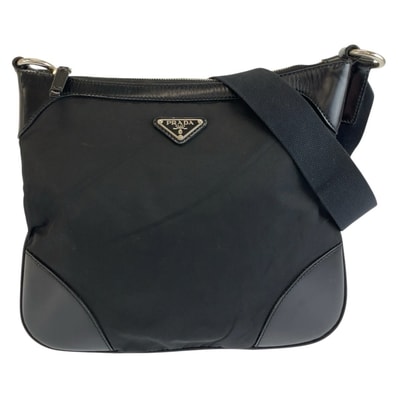 PRADA Stripe Shoulder Bag "Black"