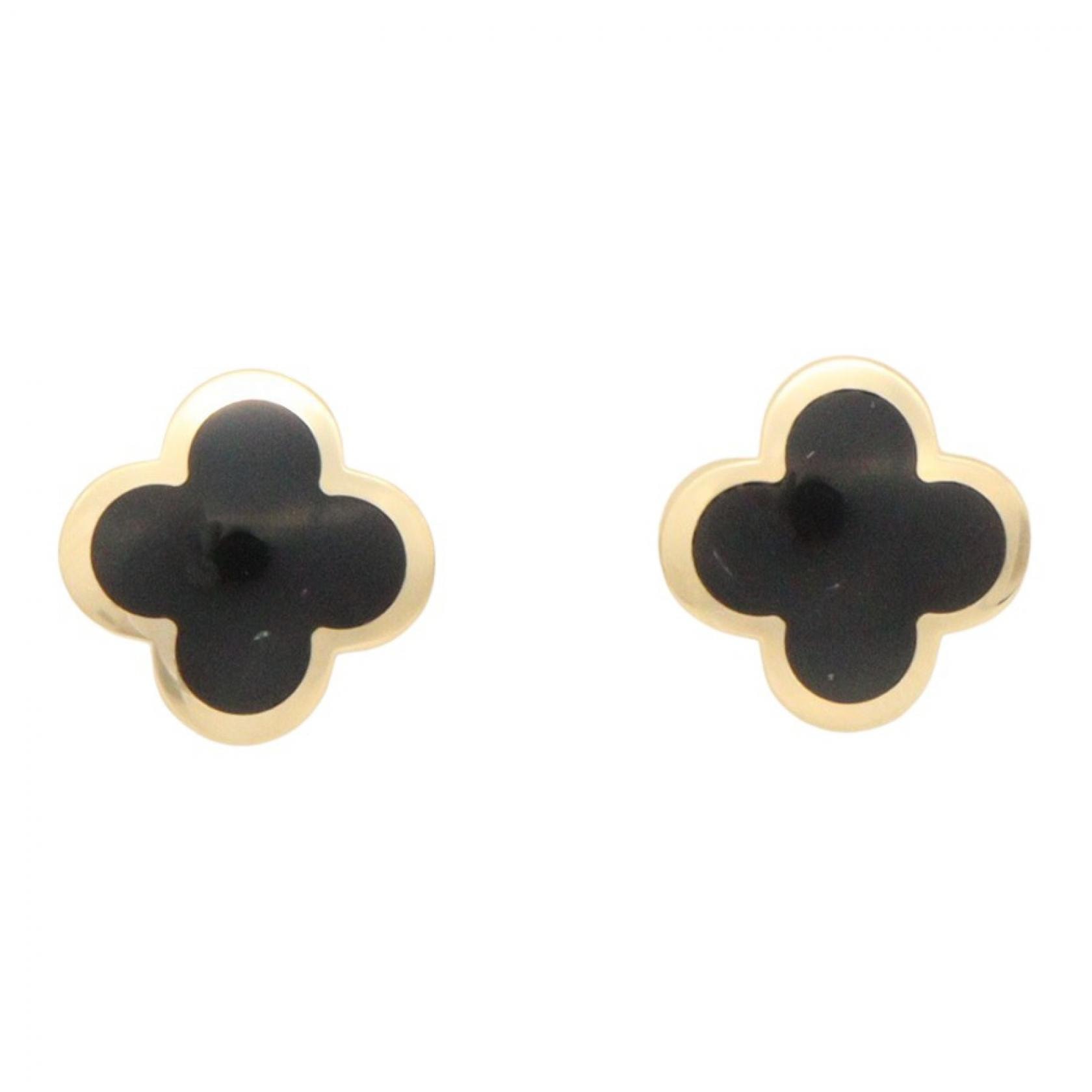 ヴァンクリーフ&アーペル Van Cleef & Arpels ピュアアルハンブラ オニキス ピアス ピアス ジュエリー K18(イエローゴールド) オニキス レディース ゴールド系 / ブラック系 VCARB14000 【中古】