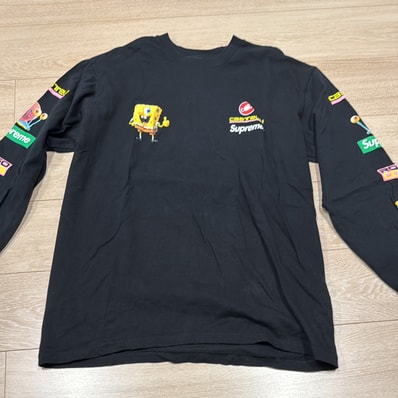 Supreme x SpongeBob Castelli Racing L/S Tee "Black"