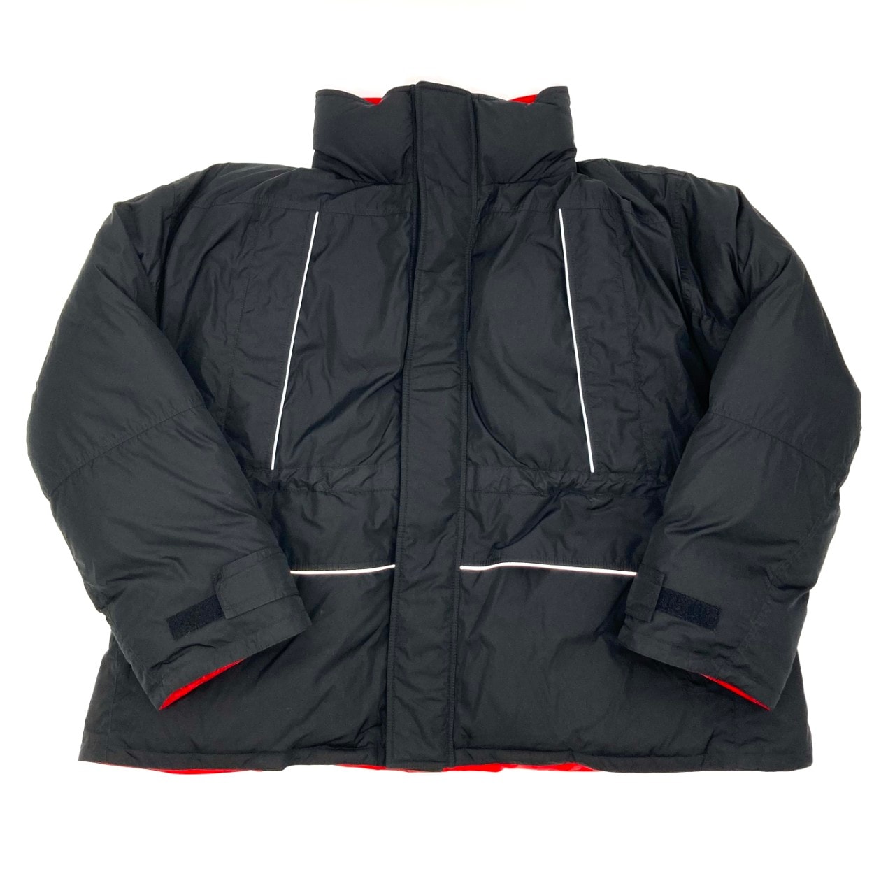 BALENCIAGA(バレンシアガ) Wrap Parka ラップ パーカ Winter 23 L 751715 ダウンジャケット ブラック×レッド