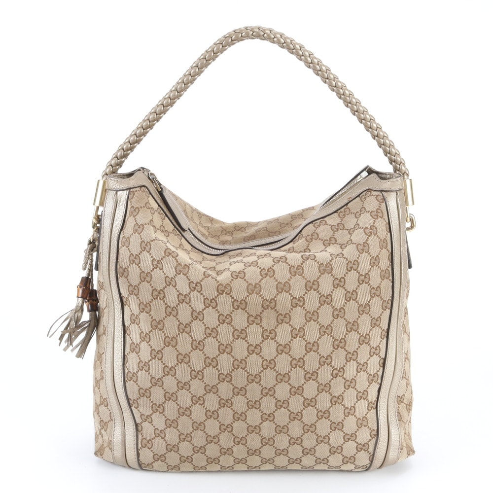 ■美品 グッチ GGキャンバスベラ ホーボー 269947 ショルダーバッグ