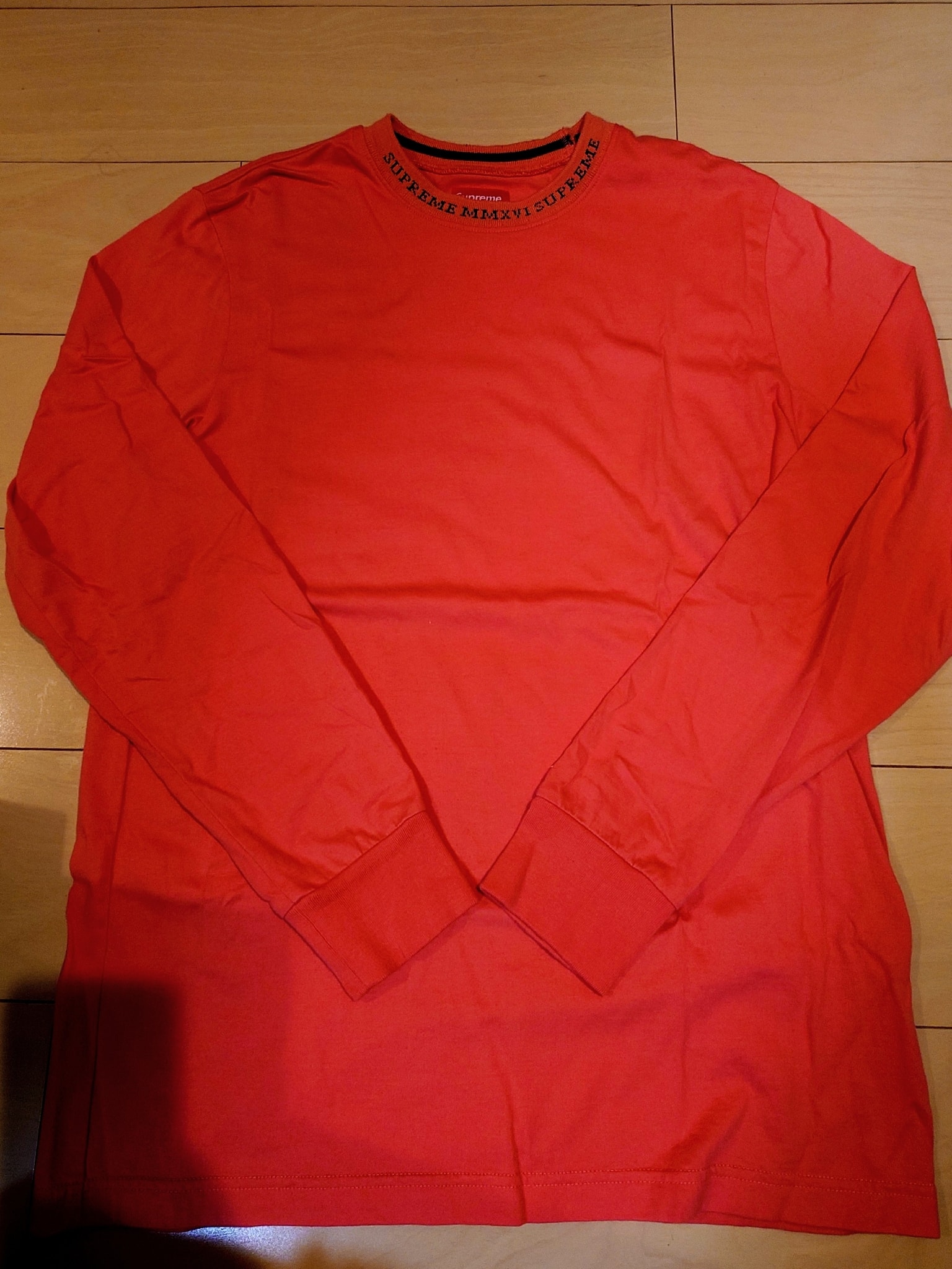 Supreme 長袖 ロゴ Tシャツ ピンク