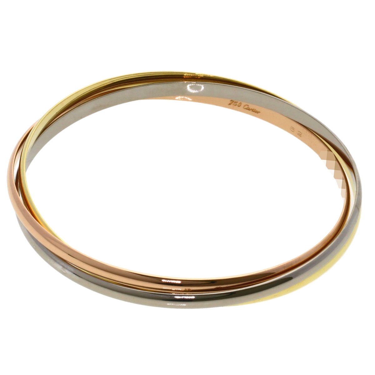 CARTIER カルティエ トリニティ #62 ブレスレット K18YG K18PG K18WG レディース [中古]