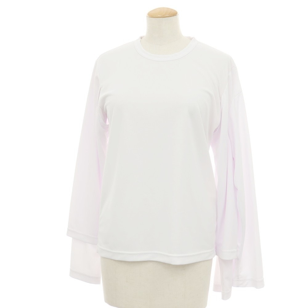 【中古】コムデギャルソン コムデギャルソン COMME des GARCONS COMME des GARCONS 2025年春夏 ポリエステル クルーネック 長袖Tシャツ ホワイト【サイズS】【レディース】