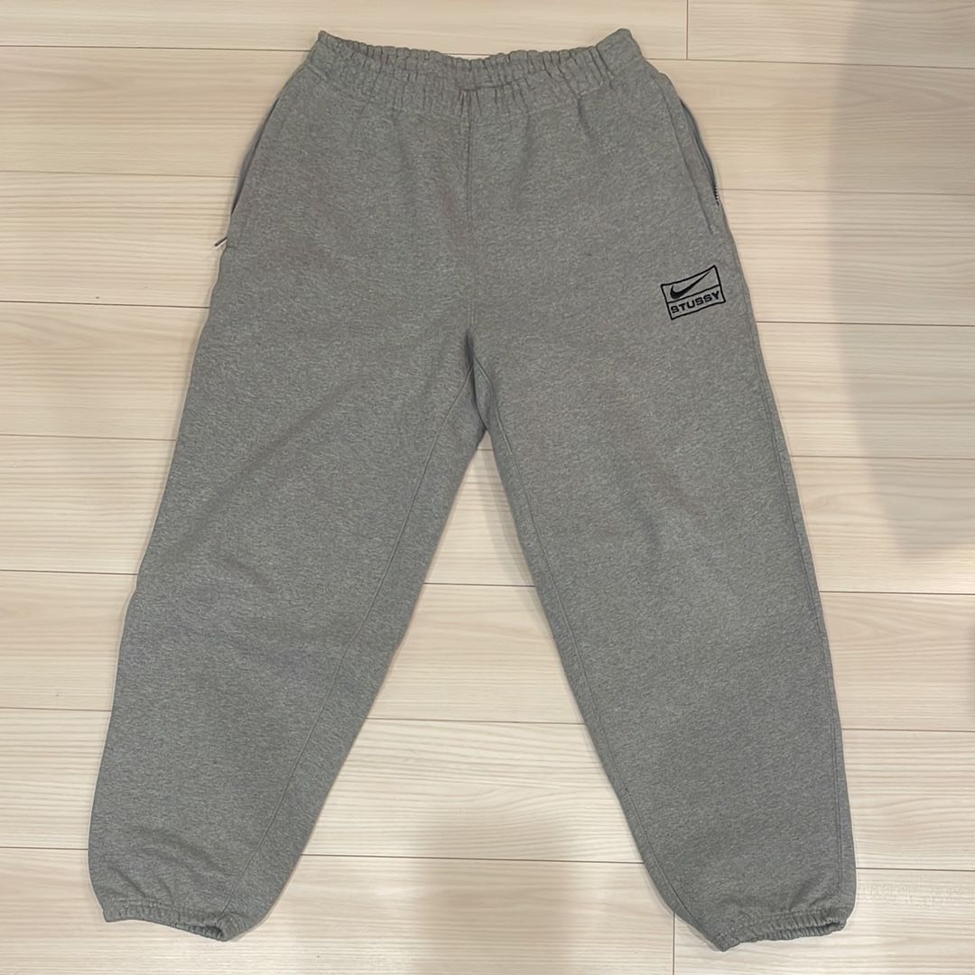 Stussy x Nike Fleece Pants (US Size) "Grey" DO9340-063