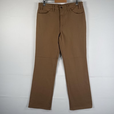 古着 90's/90年代 リーバイス Levi's USA製 スラックスパンツ ランチャーパンツ フレア ブーツカット ポリエステル w36 L31 ベージュ メンズ