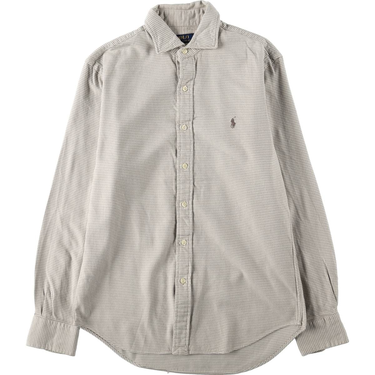 古着 ラルフローレン Ralph Lauren POLO RALPH LAUREN 千鳥格子柄 長袖 コットンチェックシャツ レディースM相当/eaa665654