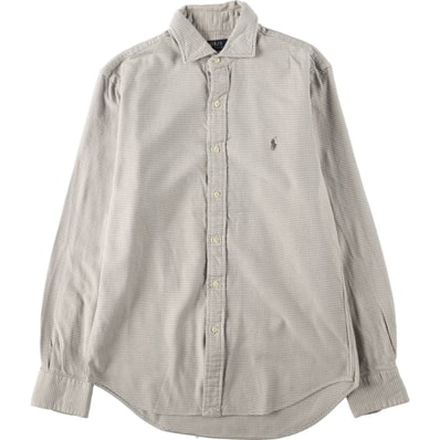 古着 ラルフローレン Ralph Lauren POLO RALPH LAUREN 千鳥格子柄 長袖 コットンチェックシャツ レディースM相当/eaa665654