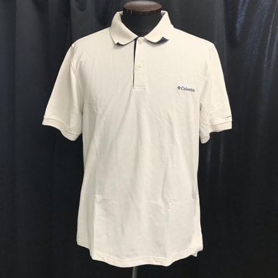 Columbia【コロンビア】 半袖ポロシャツ【メンズL/白系/white】ゴルフウェア/アウトドア/Tops/Shirt◆BJ063-i