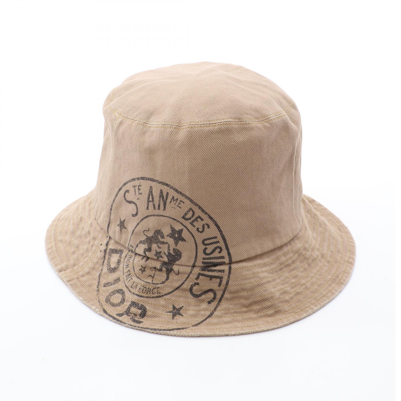 ディオール Dior Dior Union バケット ハット 帽子 コットン レディース ベージュ系 【中古】