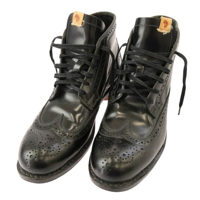 VISVIM ビズビム ブーツ 116202002007 0116202002007 PATRICIAN MID WT-FOLK ウィングチップ レースアップ ブーツ ブラック系 US10【中古】
