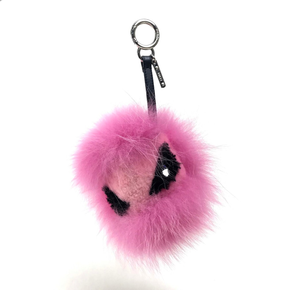 フェンディ FENDI BAG BUGS バッグバグズ カバン キーリング キーホルダー チャーム ファー ピンク