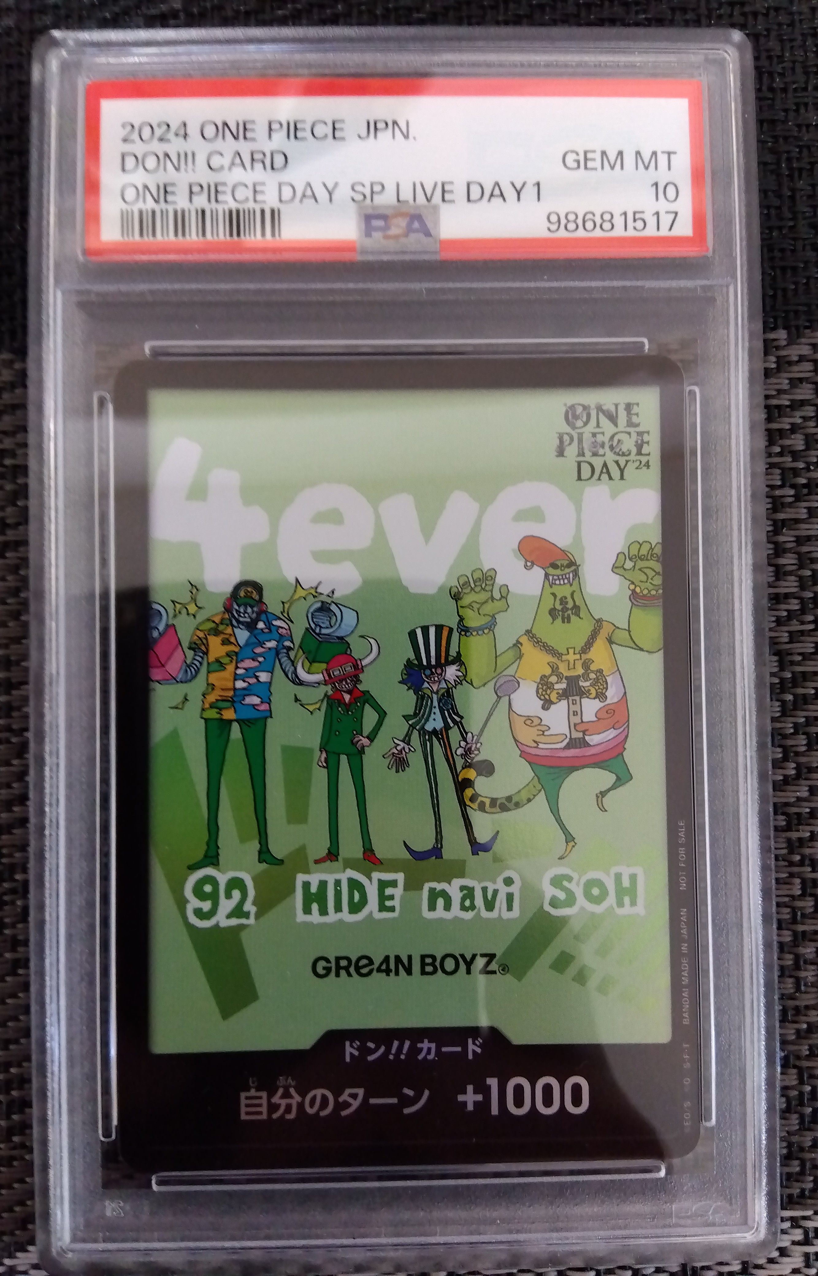 PSA 10]DON!! Card : GRe4N BOYZ (Promotional Card 