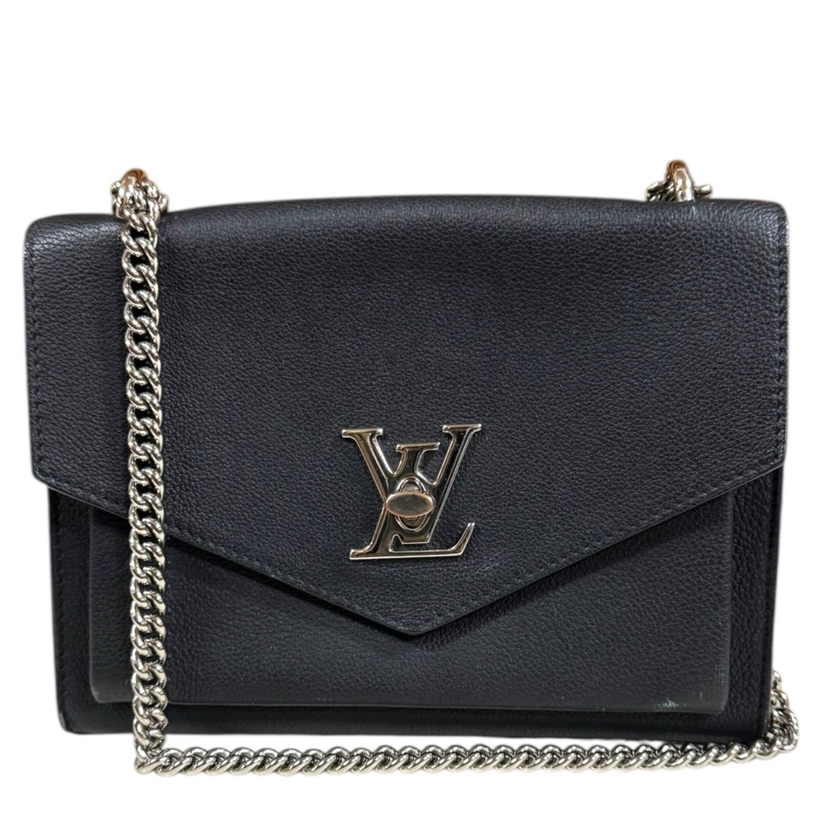ルイヴィトン マイロックミー・チェーン ショルダーバッグ レザー M51418 ブラック レディース LOUIS VUITTON  中古