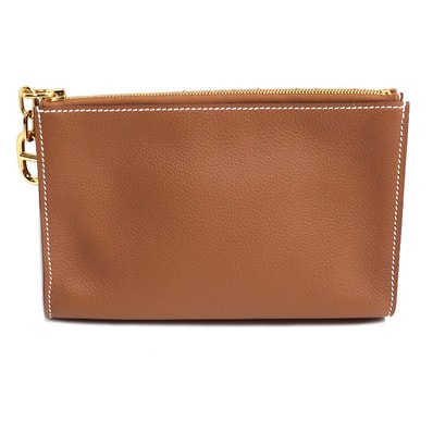 HERMES エルメス ジップアンゴーPM ポーチ ゴールド H084321CC37 ユニセックス K刻印(2025年)【中古】【極美品】