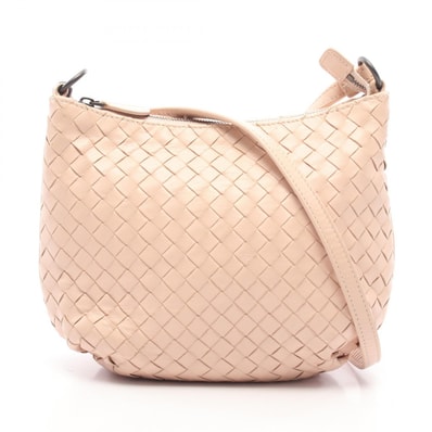 ボッテガヴェネタ BOTTEGA VENETA イントレチャート ショルダーバッグ バッグ レザー レディース ピンク系 【中古】