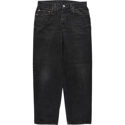 古着 00年代 リーバイス Levi's 550 RELAXED FIT ブラックデニム テーパードデニムパンツ USA製 メンズw34相当/eaa663412