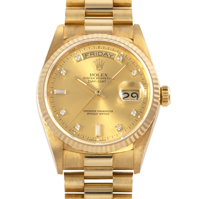 ROLEX ロレックス デイデイト 18038A 1987年製 ノンポリッシュ シール付き Tritium K18YG【中古】