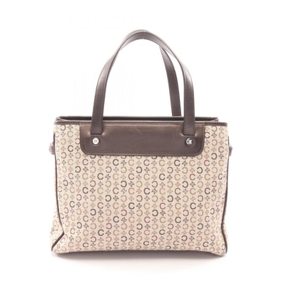 セリーヌ CELINE Cマカダム ハンドバッグ バッグ キャンバス レザー レディース ベージュ系 / ブラウン系 【中古】