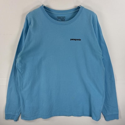 古着 カーハート Carhartt 長袖Tシャツ 袖プリント 混色生地 ORIGINAL FIT 3XL ブルー系 メンズ