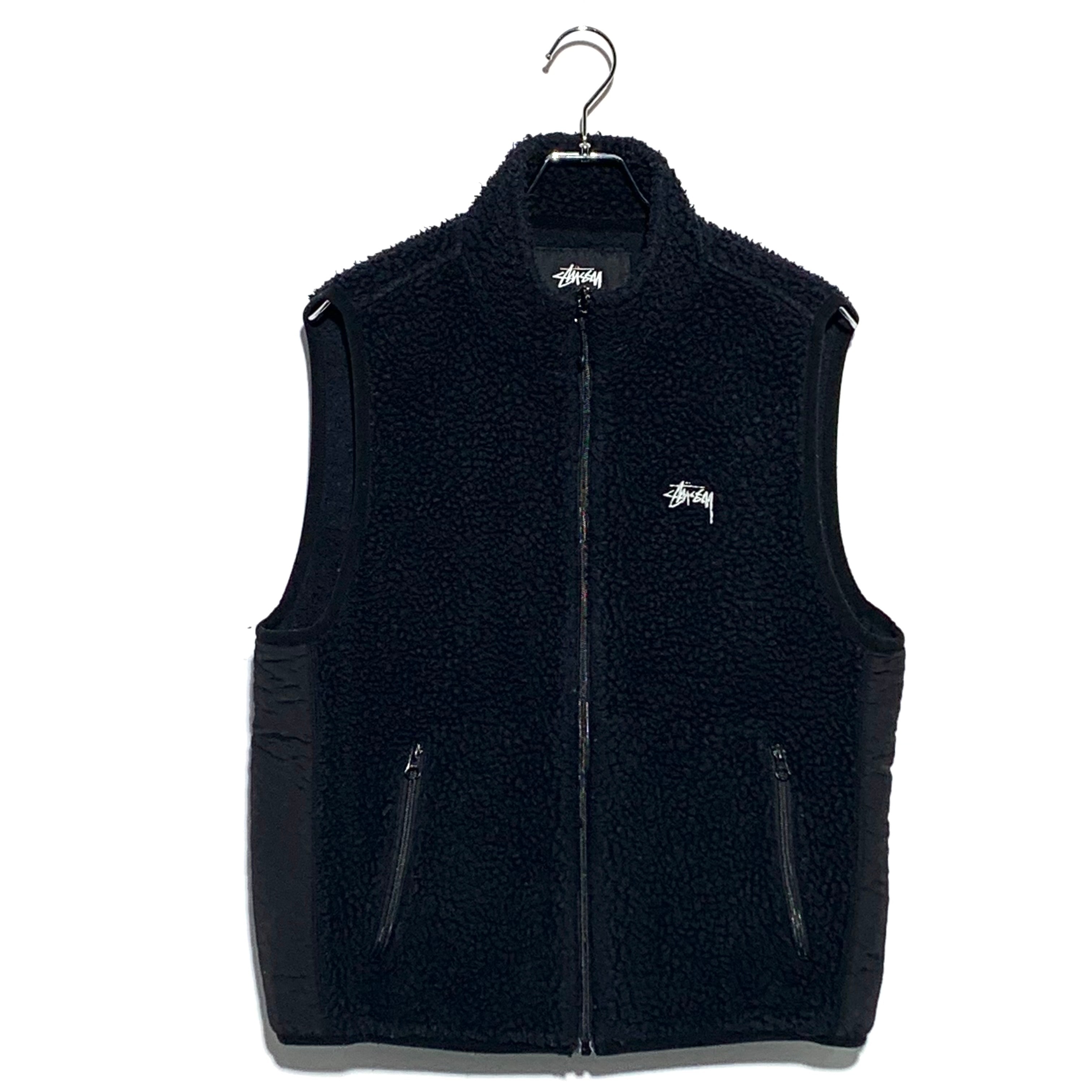 STUSSY Block Sherpa Vest Black
