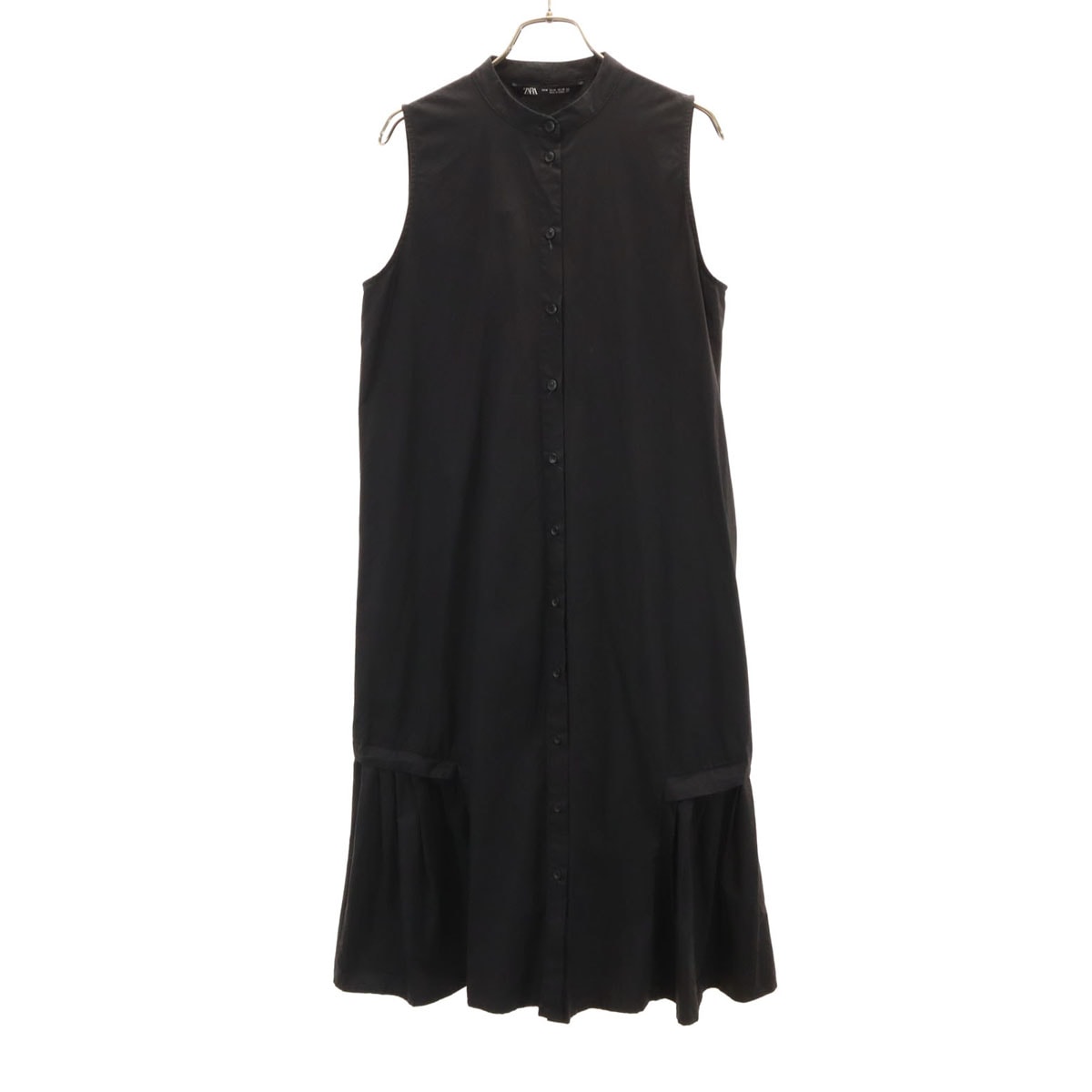 ZARA ザラ ノースリーブ ロングワンピース M ブラック