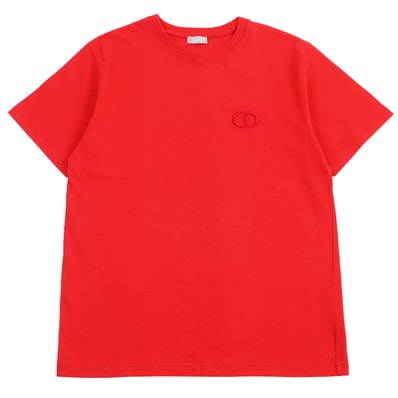 極美品 ディオール オム 半袖Tシャツ レッド メンズ L 943J605A0554