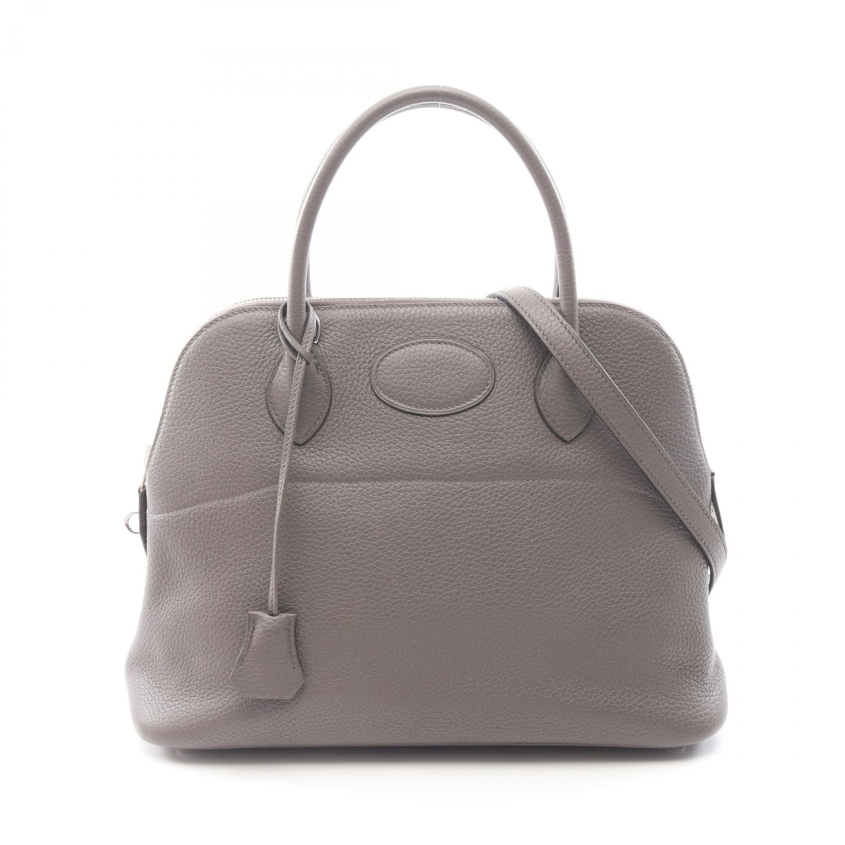 エルメス HERMES ボリード31 ハンドバッグ バッグ レザー トリヨンクレマンス トリヨンクレマンス エタン C刻印(2018年製造) レディース グレー系 【中古】