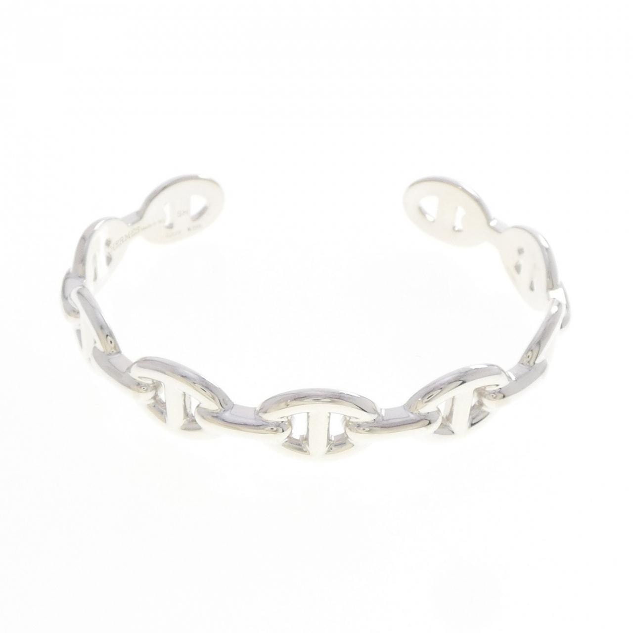 Hermes Chaine D'ancre Enchaine Bracelet Bangle "Silver"