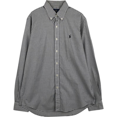 古着 ラルフローレン Ralph Lauren STRETCH 長袖 ボタンダウンチェックシャツ メンズM相当/eaa634852