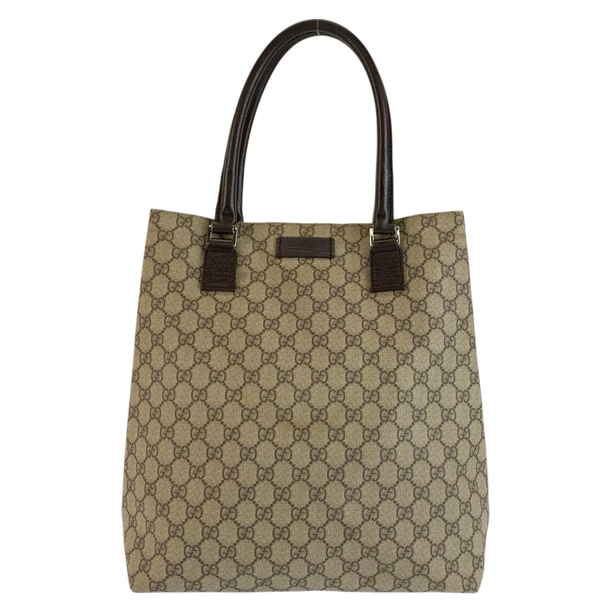 美品 GUCCI グッチ ブラウン GGスプリームキャンバス トートバッグ ショルダーバッグ 1-0292494 【中古】