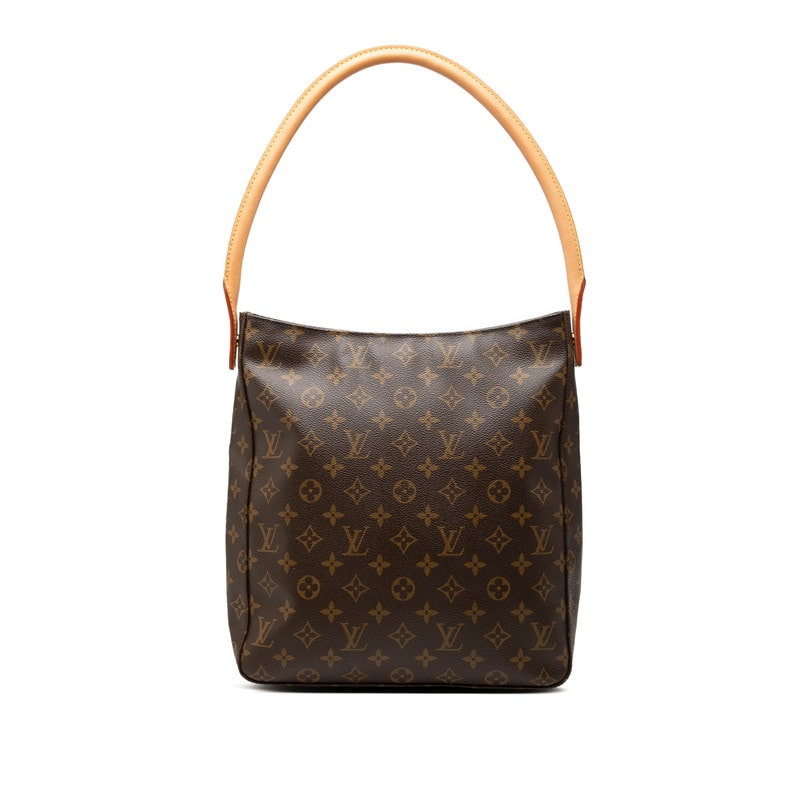 ルイ ヴィトン モノグラム ルーピングGM ショルダーバッグ トートバッグ M51145 ブラウン PVC レザー レディース LOUIS VUITTON 【中古】