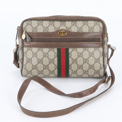 ■美品 グッチ GGスプリーム シェリー ライン ショルダーバッグ