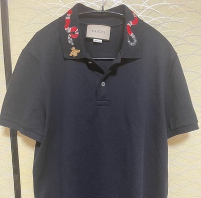 GUCCI Embroidery Polo Shirt "Black"