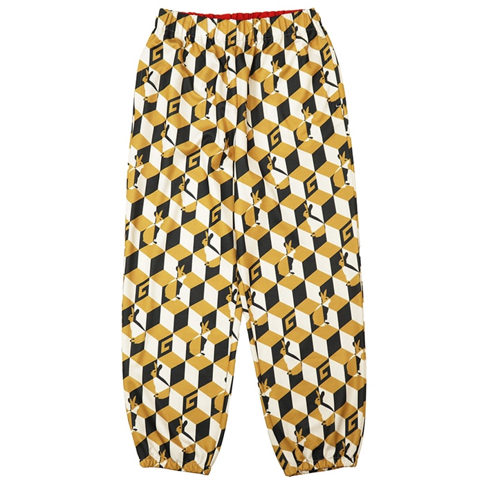【未使用】GUCCI グッチ トラックパンツ サイズ L メンズ ウサギ ラビット ジオメトリック柄 ボトムス タグ付属 マルチカラー イタリア製