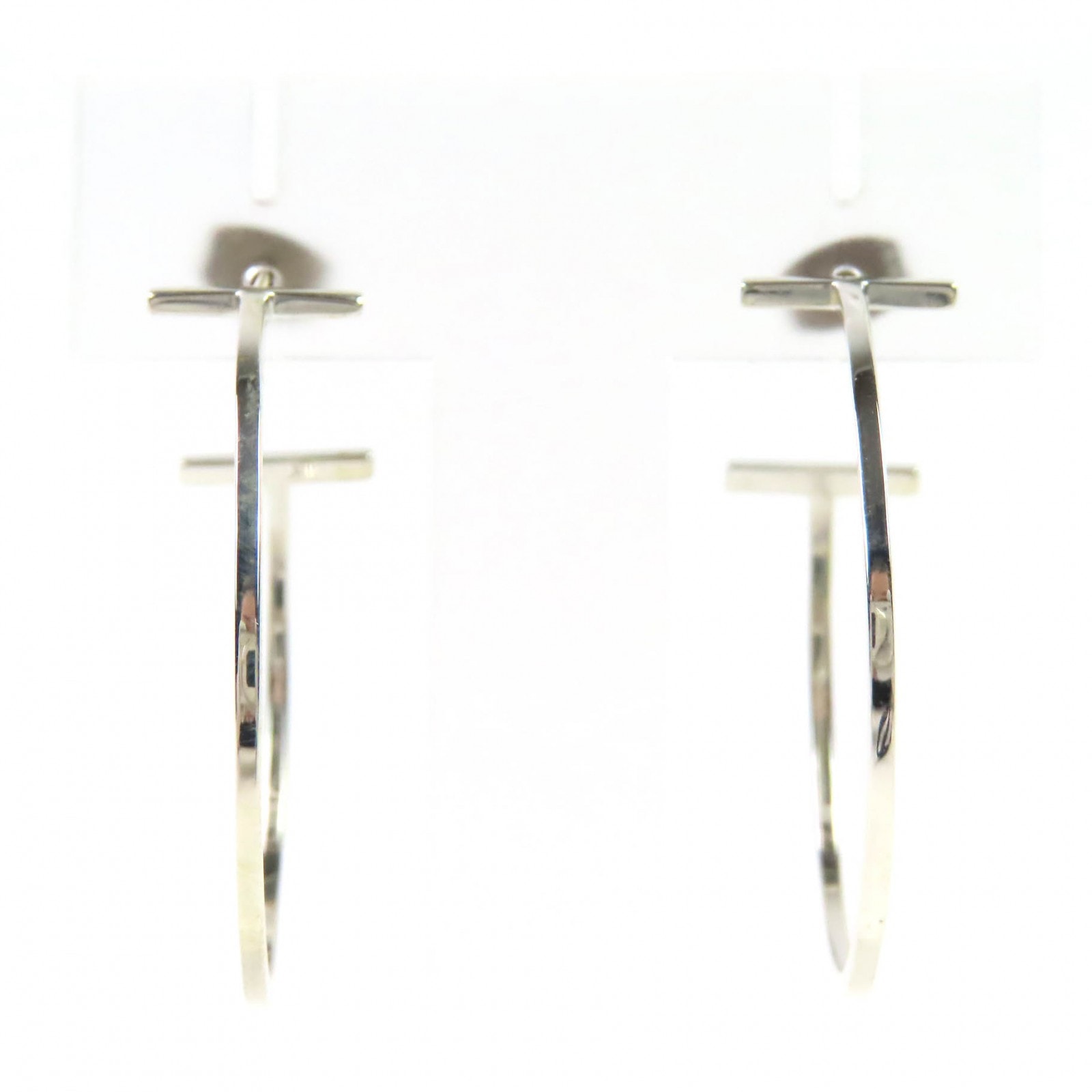 良品 ティファニー Tワイヤー フープピアス ラージ シルバー