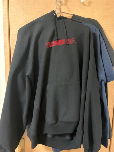 Supreme x Swarovski Motion Logo Hooded Sweatshirt "Black"