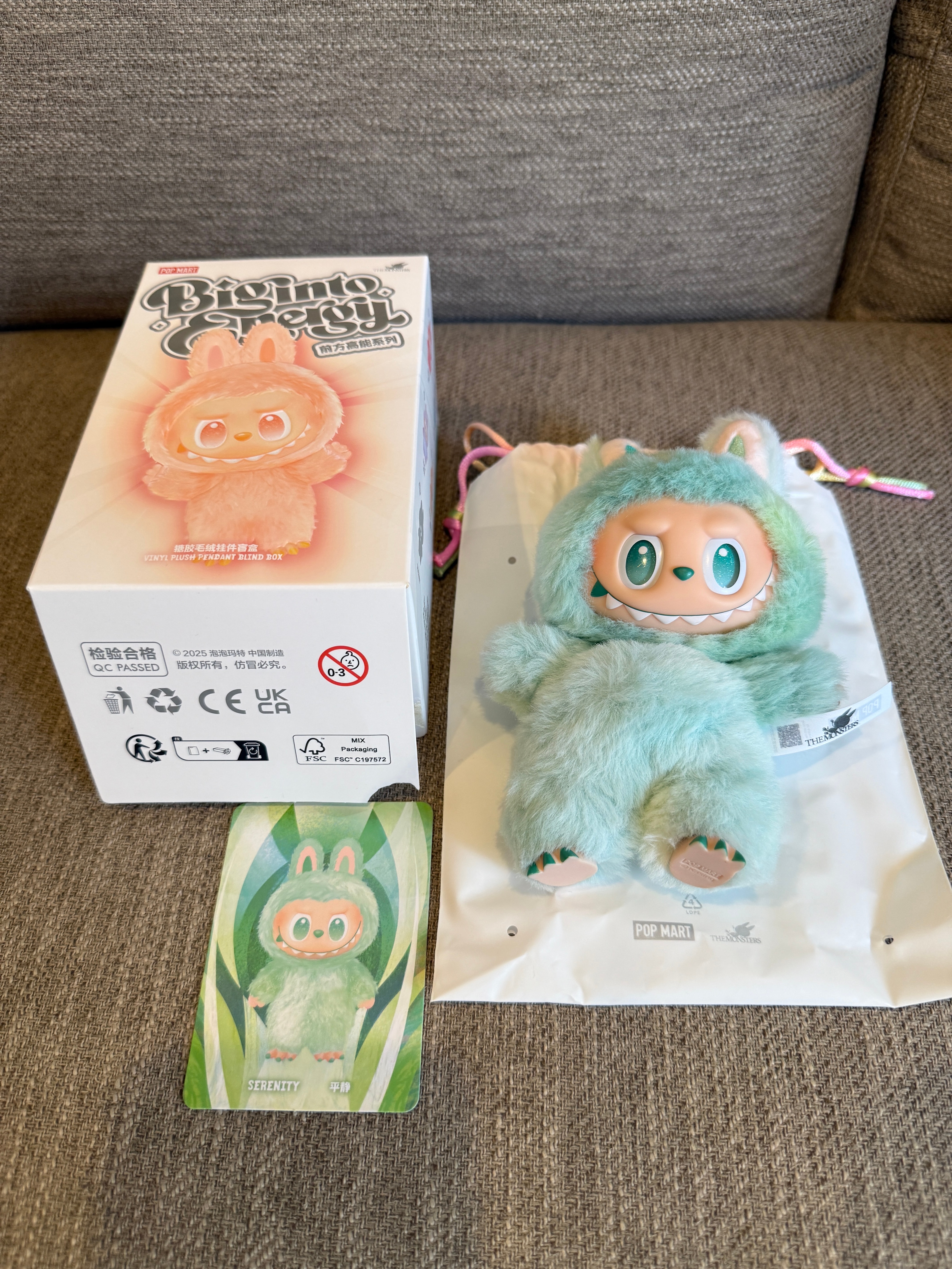 POP MART THE MONSTERS (LABUBU) Big into Energy Series Plush Pendant SERENITY