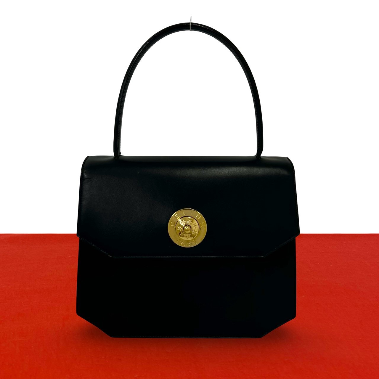 CELINE セリーヌ スターボール サークル 金具 レザー ハンドバッグ ブラック
21420