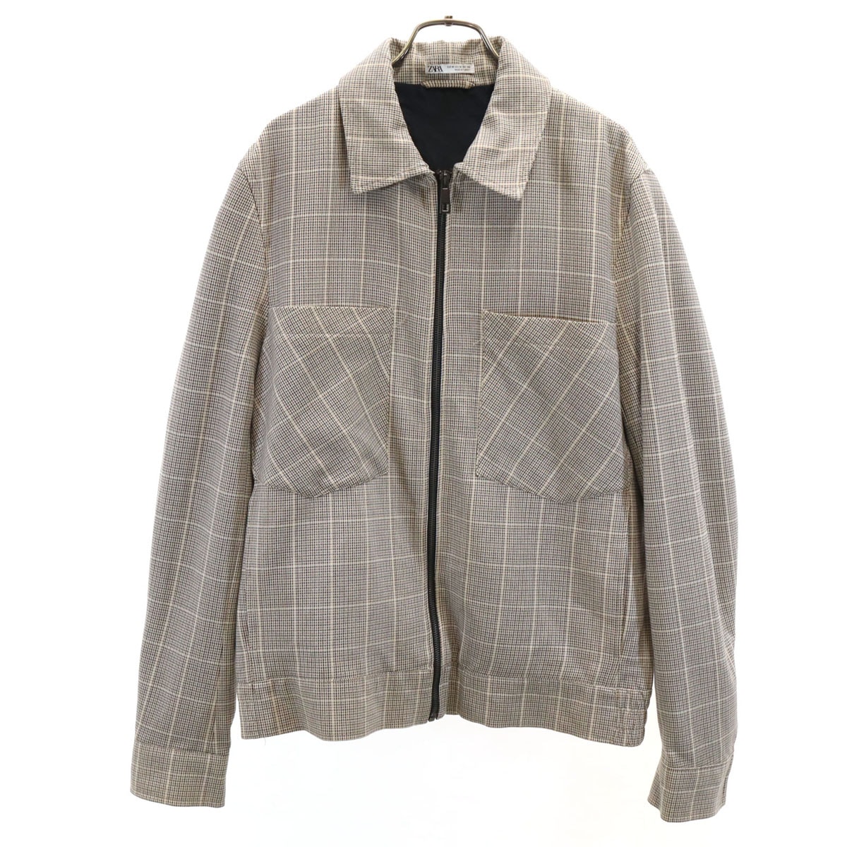 ZARA ザラ チェック柄 ブルゾン M ベージュ ジャケット