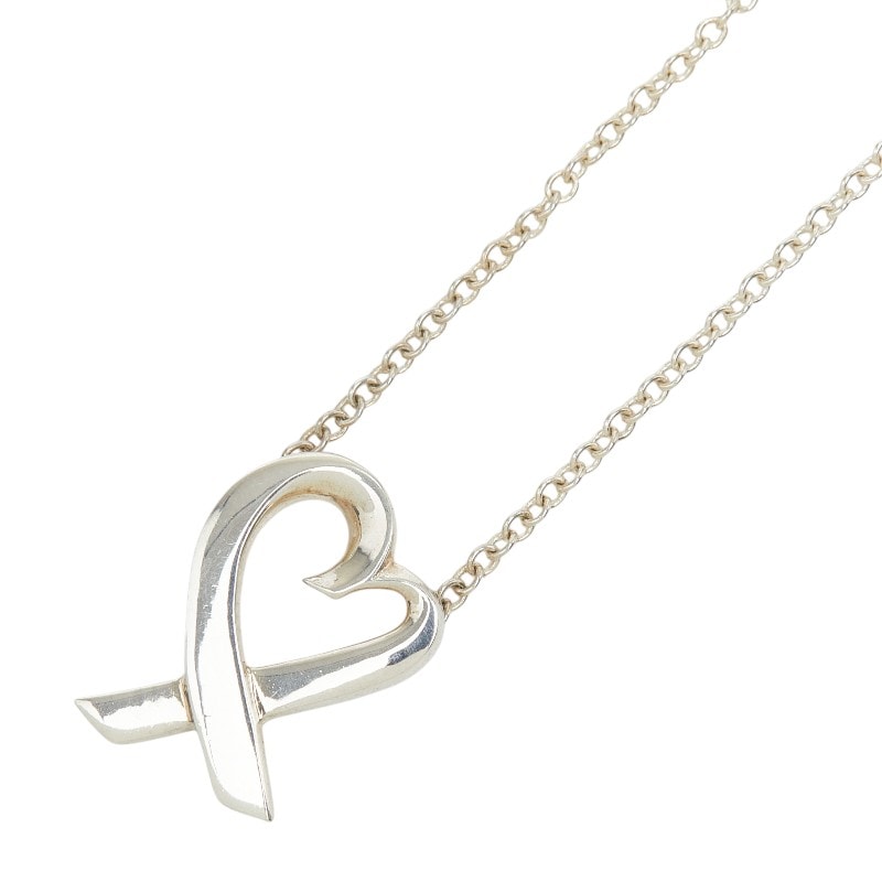ティファニー ラビングハート ネックレス SV925 シルバー レディース TIFFANY&Co. 【中古】