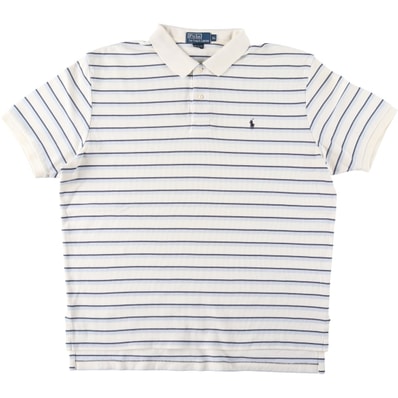 古着 ラルフローレン Ralph Lauren POLO by Ralph Lauren 半袖 ボーダー ポロシャツ メンズXL相当/eaa643592