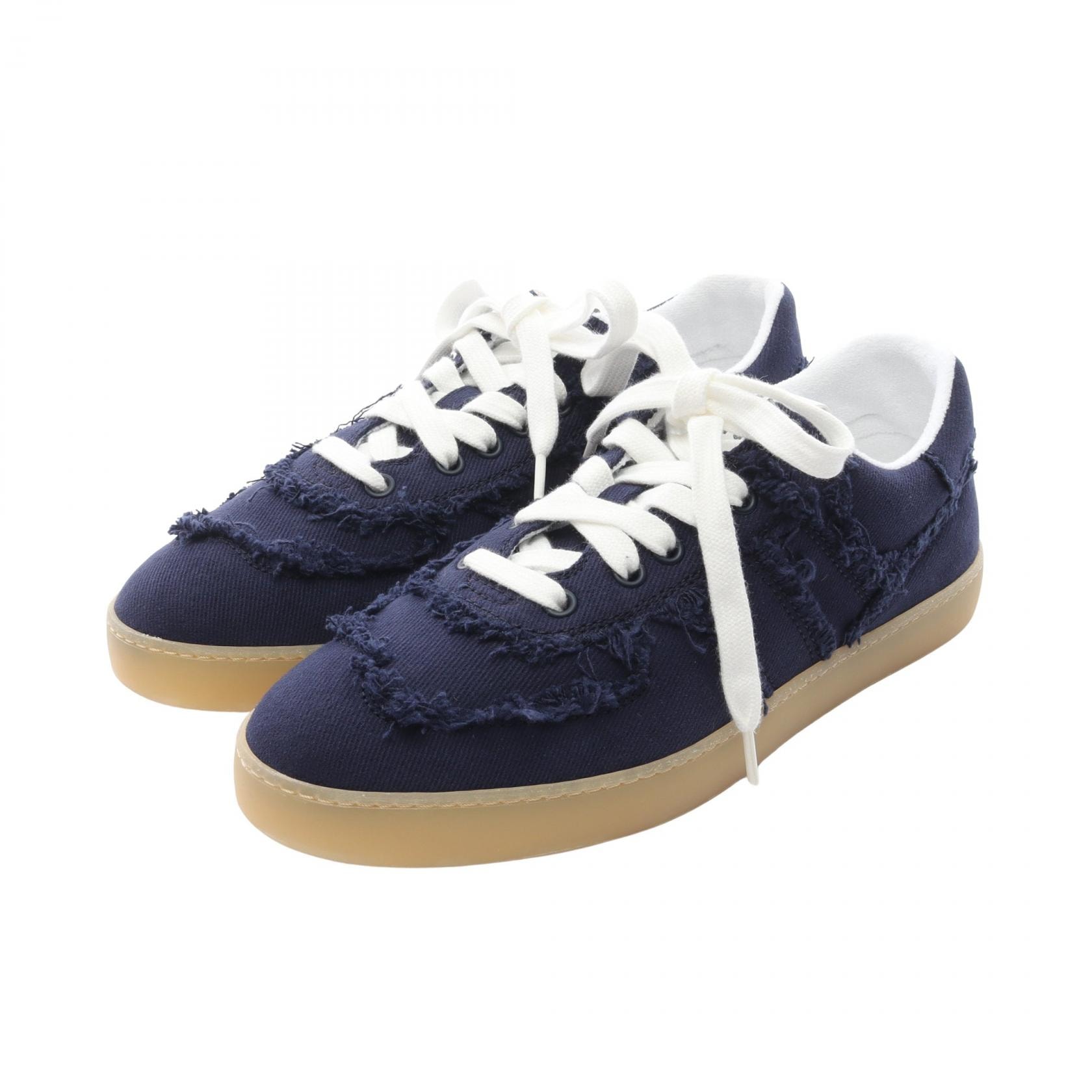 ミュウ ミュウ Miu Miu スニーカー 靴 キャンバス レディース ネイビー系 【中古】